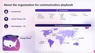 About The Organization For Communication Playbook Decentralized Money Investment Playbook