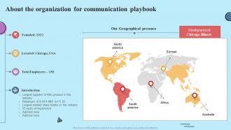 About The Organization For Communication Playbook Establishing Effective Stakeholder