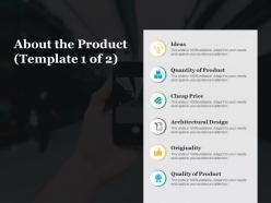 About the product ideas ppt infographic template background images