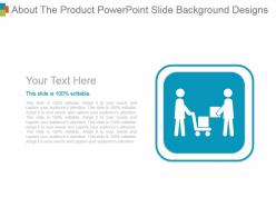 About the product powerpoint slide background designs