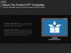 About the product ppt examples