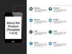 About the product ppt visual aids infographic template