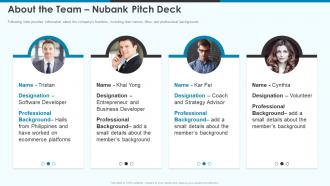 About the team nubank pitch deck
