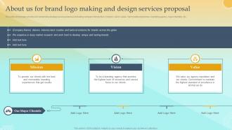 About Us For Brand Logo Making And Design Services Proposal
