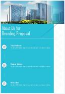About Us For Branding Proposal One Pager Sample Example Document