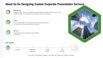 About us for designing custom corporate presentation services