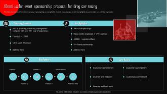 About Us For Event Sponsorship Proposal For Drag Car Racing