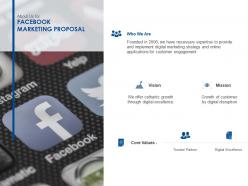 About Us For Facebook Marketing Proposal Ppt Powerpoint Slides Smartart