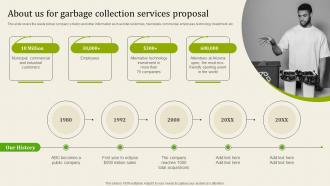 About Us For Garbage Collection Services Proposal Ppt File Background Images