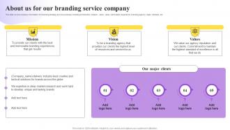 About Us For Our Branding Service Company Online Branding Proposal