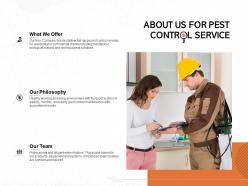About Us For Pest Control Service Ppt Powerpoint Presentation Show Format