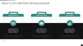About Us For Valet Trash Services Proposal Ppt Powerpoint Presentation Portfolio Outline