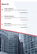 About Us Human Resource Outsourcing Services Proposal One Pager Sample Example Document