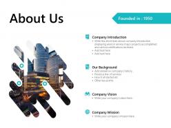 About us management l685 ppt powerpoint presentation styles icon