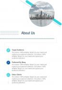 About Us New Business Proposal One Pager Sample Example Document