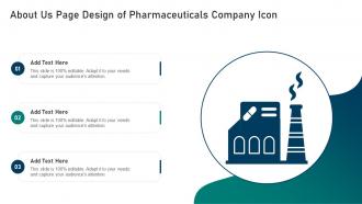 About Us Page Design Of Pharmaceuticals Company Icon