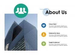 About us ppt infographics vector