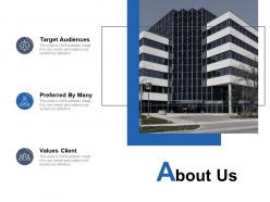 About us preferred by many target audiences c84 ppt powerpoint presentation slides gridlines