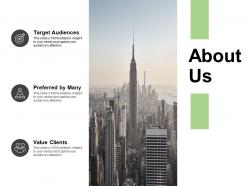 About us preferred by many target audiences k373 ppt powerpoint presentation