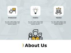 About us professional creative talented a14 ppt powerpoint presentation
