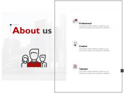 About us professional j163 ppt powerpoint presentation diagram ppt