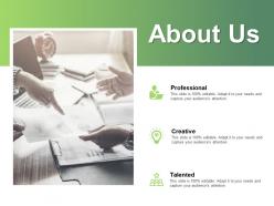 About us professional l301 ppt powerpoint presentation inspiration topics
