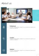 About Us Proposal For Human Resource Outsourcing One Pager Sample Example Document