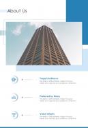About Us Real Estate Proposal One Pager Sample Example Document