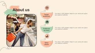 About Us Shopper Marketing Plan To Improve Retail Store Performance Ppt Diagram Images