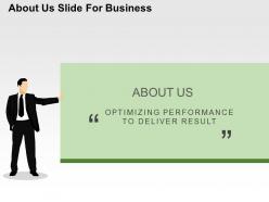 About us slide for business flat powerpoint design