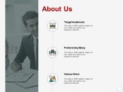 About Us Target Audience A424 Ppt Powerpoint Presentation Outline Templates