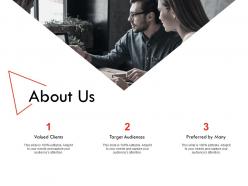 About us target audiences h175 ppt powerpoint presentation professional examples