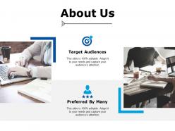 About us target audiences ppt powerpoint presentation portfolio elements