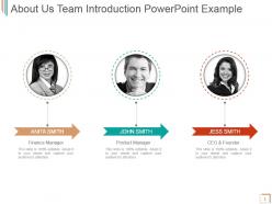 About us team introduction powerpoint example