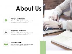 About us value clients f372 ppt powerpoint presentation outline slideshow