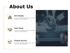 About us value clients f92 ppt powerpoint presentation pictures guide