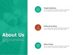 About us value clients i477 ppt powerpoint presentation file deck