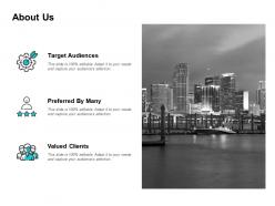 About us valued clients l161 ppt powerpoint presentation summary