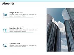 About us values client l755 ppt powerpoint presentation infographics smartart