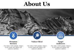 About us values client ppt powerpoint presentation show