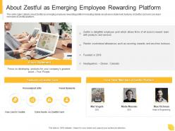 About zestful as emerging employee rewarding platform ppt professional smartart