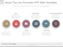 Above the line promotion ppt slide templates