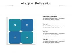 Absorption refrigeration ppt powerpoint presentation slides summary cpb
