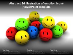 Abstract 3d Illustration Of Emotion Icons Powerpoint Template