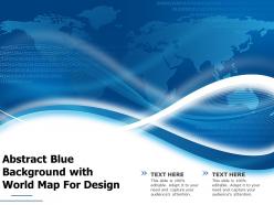Abstract Blue Background With World Map For Design