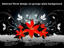 Abstract floral design on grunge style background