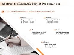 Abstract for research project proposal l1581 ppt powerpoint presentation professional