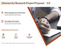 Abstract for research project proposal ppt powerpoint presentation outline example