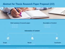 Abstract for thesis research paper proposal content ppt outline