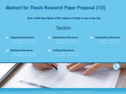 Abstract for thesis research paper proposal section ppt powerpoint model